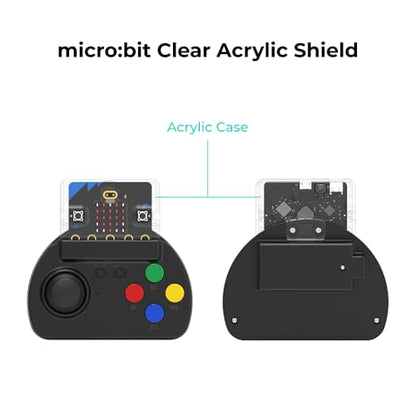 ELECFREAKS microbit PU Robot Kit with 2 Micro:bit Board, Programming Starter Kit for makecode, Smart Rhythm Interaction, Compatible with Building Block, microbit Joystick Control