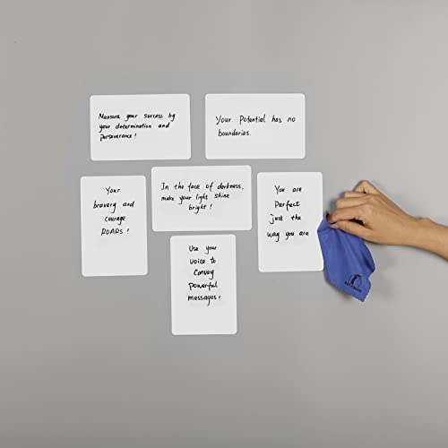 Dry Erase Magnets 6x4 in, Small Magnetic Whiteboard Notes for Fridge - color: White