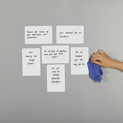 Dry Erase Magnets 6x4 in, Small Magnetic Whiteboard Notes for Fridge - color: White