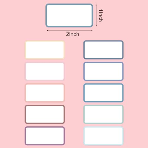 1000 Removable Freezer Labels, 1 x 2 Inch, Waterproof, 10 Colors - size: 1 x 2 Inch