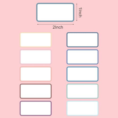 1000 Removable Freezer Labels, 1 x 2 Inch, Waterproof, 10 Colors - size: 1 x 2 Inch