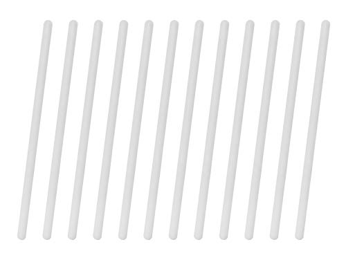 EISCO 12PK Polypropylene Stirring Rods, 7.9" - Rounded Ends, 7mm Diameter - Excellent for Laboratory or Home Use - Chemical & Heat Resistant Plastic