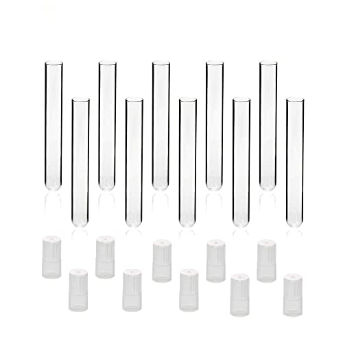 ULAB Scientific Glass Test Tubes with Autoclavable Caps, Vol.16ml, 16x150mm, Medium Borosilicate Glass Material, Pack of 20, UTT1010 - style: Vol.16ml with Autoclavable Caps, 20pcs