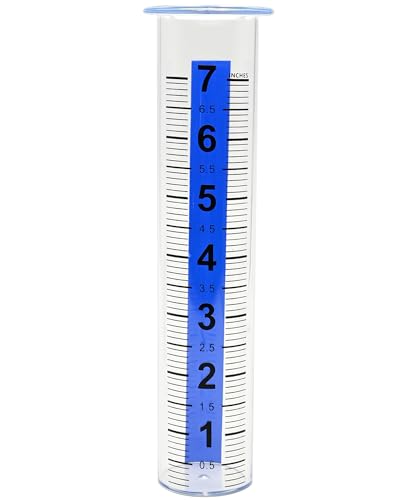 7" Plastic Rain Gauge Replacement Tube, 8.23 x 2.24 x 1.65 inches Cold Resistance Crack Resistance for Outdoor Garden Yard Home, 1PCS - size: 1PCS