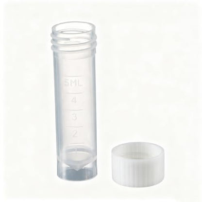 50pcs 5ml Plastic Test Tubes Screw Caps Small Bottle Vial Storage Vial Storage Container for Lab