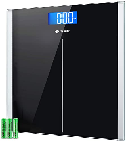 Etekcity Bathroom Scale for Body Weight, Digital, Highly Accurate, 400 lbs - color: Black, size: 11.8 x 11.8 inches