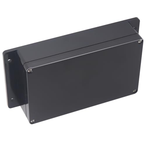 Project Box IP65 Waterproof Junction Box ABS Plastic Electrical Boxes DIY Electronic Project Case Power Enclosure with Fixed Ear 7.87x4.72x2.2 inch (200 x 120 x56 mm) - color: Black, size: 7.87"x4.72"x2.2"