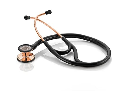 ADC Adscope 601 Convertible Cardiology Stethoscope, AFD Tunable Technology - color: Rose Gold with Black Tubing