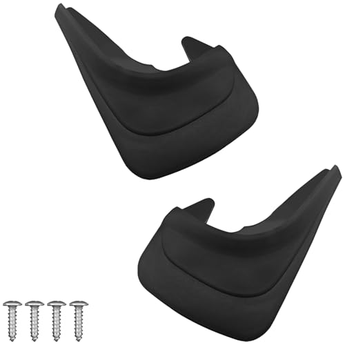 Mud Flaps Splash Guard, Front and Rear Tire Protector No Drilling Large Mud Guards Fenders Universal for Cars Trucks SUVs All Weather Wheel Mudgflaps Automotive Exterior Accessories (Set of 2)