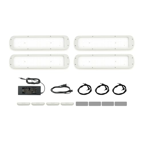 Vego Garden Grow Lights for Indoor Plants, Full Spectrum LED Grow Light with Customized 5 Modes for Seed Starting, Leafy, Herbs, Fruits & Microgreens, 4 Packs - color: Cream White, size: 4 Packs
