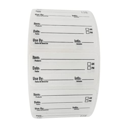 2x1 Dissolvable Food Labels, 250 Food Container Stickers, Black - color: Black, size: 250