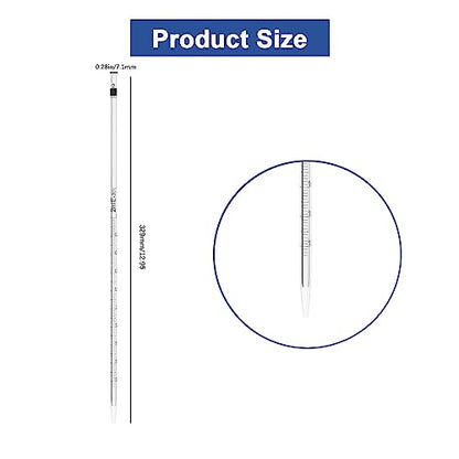 ONiLAB 2mL Glass Graduated Pipettes, 10 Pcs, ±0.025mL Tolerance - style: 2ml