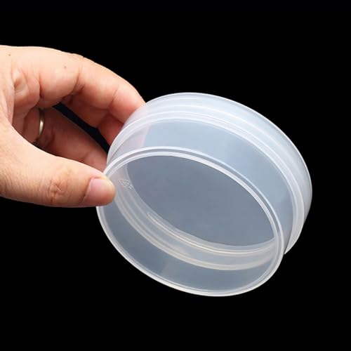 12 Pcs 4.05 oz Round Plastic Containers 3.31 x 1.38 Inch (DxH), Bead Organizers with Lid for Beads Cards and Other Craft Accessories - size: 120 ml (3.31" x 1.38")