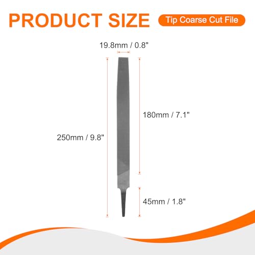 HARFINGTON Tip Coarse Cut File High Carbon Steel Double Cut Teeth 8" - size: 8", style: Coarse