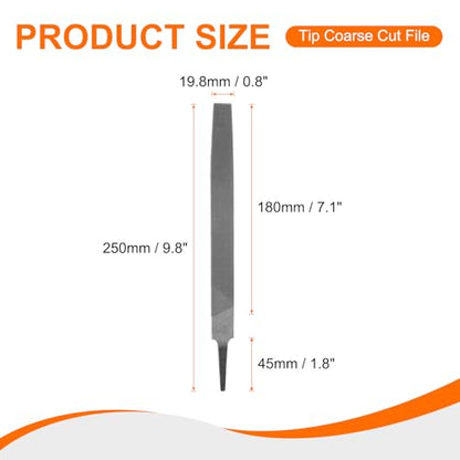 HARFINGTON Tip Coarse Cut File High Carbon Steel Double Cut Teeth 8" - size: 8", style: Coarse