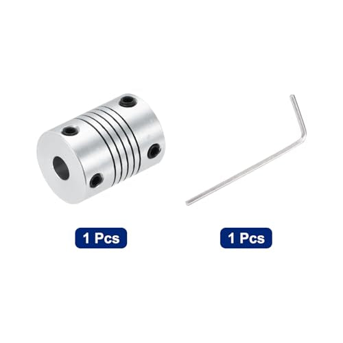 uxcell 1Pcs 6.35mm to 6mm Aluminum Alloy Shaft Coupling L25xD19 Flexible Coupler Beam Stepper Motor Joint Connector for 3D Printer CNC Machine DIY Encoders and Motors Shaft,Silver - size: 6.35mm to 6mm