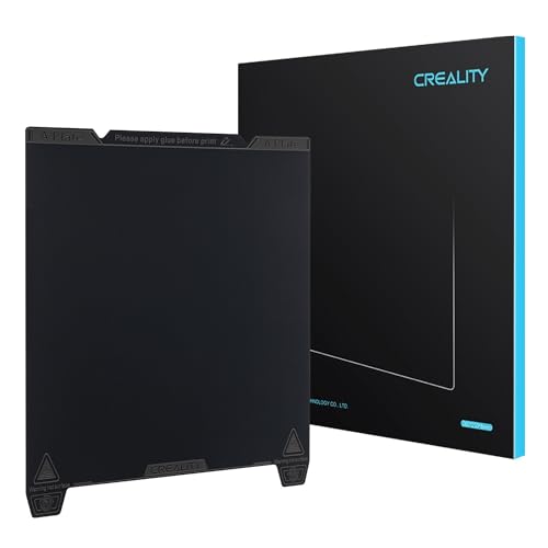 Creality Official K1 Build Plate Smooth Surface 235x235mm PEI Sheet Flexible Removable Spring Steel Bed Plate for Ender 3 V3/3V3 SE/3V3 KE/3 S1/3 S1 Pro/5 S1/CR-10SE (Without Magnetic Base) - color: Smooth Black, size: K1/Ender 3V3SE