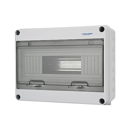MOLLOM 12 Way Circuit Breaker MCB Distribution Protection Box - color: HT, size: 12Way | 260x110x200 MM
