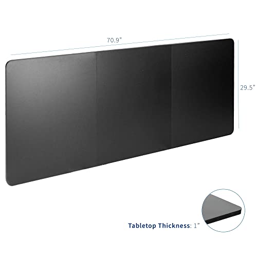 VIVO Black 71 x 30 in Table Top, DESK-TOP72-30B - color: Black