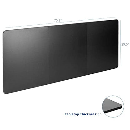 VIVO Black 71 x 30 in Table Top, DESK-TOP72-30B - color: Black