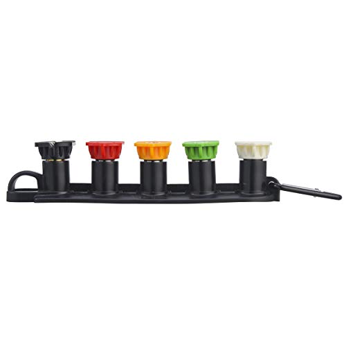 Tool Daily Pressure Washer Spray Nozzle Tips with Nozzle Holder, 1/4 Inch Quick Connect (Pack of 2) - size: 6.6 x 1.5 x 1.5 inches (Pack of 2)