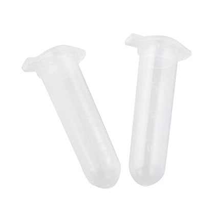 2ml Microcentrifuge Tubes TAODAN 100pcs 2ml Micro Centrifuge Tube Vial Clear Plastic Vials Container with Caps for Sample Storage Without Leakage