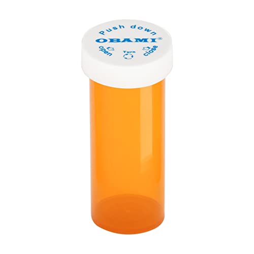 Plastic Medicine Pill Bottles with Child Resistant Caps - Push Down and Turn - Prescription Vial, Medicine Container, Pill Cases Dispenser Organizers (12pcs, 16 Dram) - size: 16 Dram