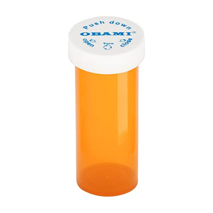 Plastic Medicine Pill Bottles with Child Resistant Caps - Push Down and Turn - Prescription Vial, Medicine Container, Pill Cases Dispenser Organizers (12pcs, 16 Dram) - size: 16 Dram