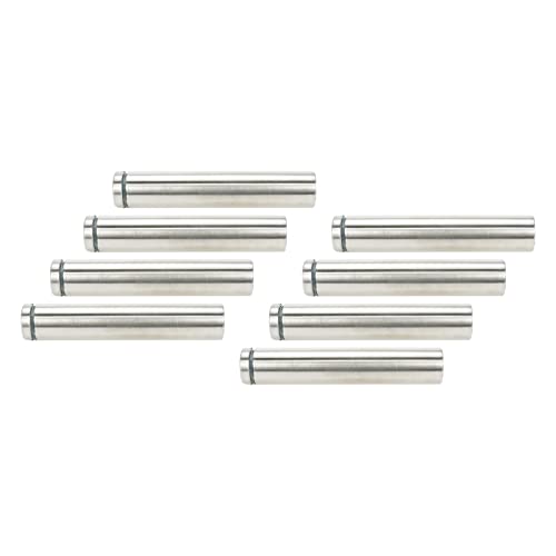 Sign Standoff Screws 0.75" Dia 4" Length Glass Standoff Bolts Stainless Steel 3/8" Thread Dia Advertising Screws - 8pcs - size: 0.75" Dia x 4" Length 8pcs