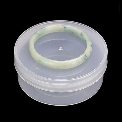 6 Pcs 7.44 oz Clear Plastic Round Storage Jars (3.86 x H1.61 inch) with Lid for Small Items, Like Jewelry, Earrings, Necklace, Rings, Cosmetics, Threads, Beads, Crafts, etc. - size: 220 ml (3.86" x 1.61")