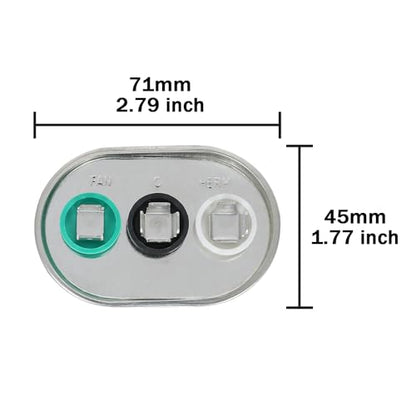 VEXUNGA 35/5 uF 35+5 MFD 370V 440V 450V Oval Dual Run Start AC Capacitor 35 5 uF 370 440 450 Volt VAC CBB65 Air Conditioner Capacitors for AC Unit Fan Motor Start or Condenser Straight Cool - style: [V03] 35+5 uF Oval