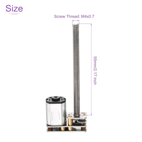 DMiotech 6V 60RPM Rated Torque 15 Output Shaft Length 55mm Micro DC Speed Reduction Motors Mini Metal Gearbox Motor for RC Car Robot Model DIY RC Toys Engine - style: 60RPM