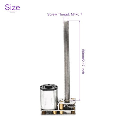 DMiotech 6V 60RPM Rated Torque 15 Output Shaft Length 55mm Micro DC Speed Reduction Motors Mini Metal Gearbox Motor for RC Car Robot Model DIY RC Toys Engine - style: 60RPM