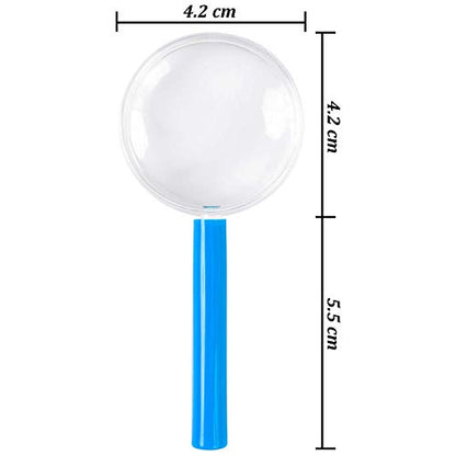 Elcoho 30 Pack Plastic Magnifying Glasses 3X Colorful Magnifying Glasses Party Favors with a Storage Bag, 5 Colors
