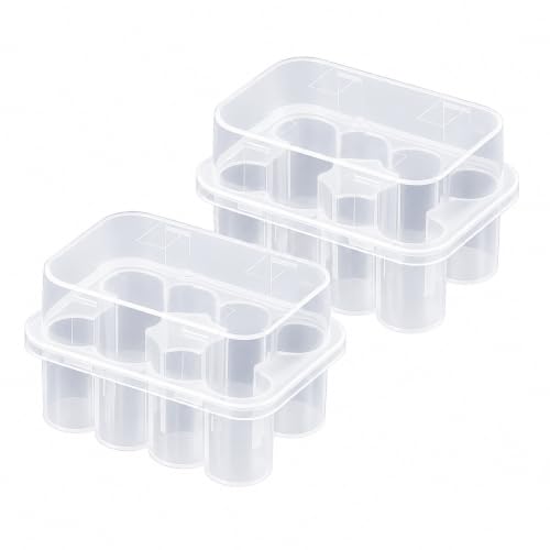 10 Slot, 2-Pack Peptide Case for Fridge, 3ml Vial Holder & Organizer, Transparent Peptide & Insulin Storage Case for Refrigerator, Compact Stackable Travel & Shipping Case - size: 10 Slot 3ml