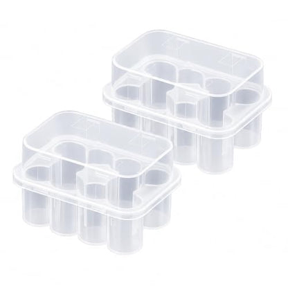 10 Slot, 2-Pack Peptide Case for Fridge, 3ml Vial Holder & Organizer, Transparent Peptide & Insulin Storage Case for Refrigerator, Compact Stackable Travel & Shipping Case - size: 10 Slot 3ml