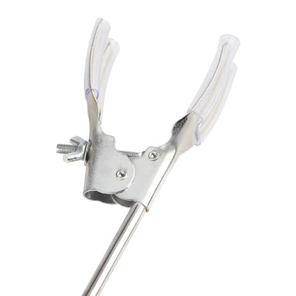 FunChem 4 Prong Universal Swivel Clamp, Lab Rubber Coated Multi-purpose Extension Clamp 4 Prong Finger with 28 cm (11 inch) Rod for Laboratory