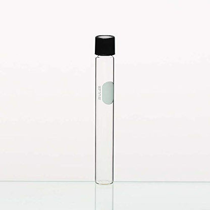 ULAB Test Tubes with Black Screw Caps, Vol.15ml, Dia.16x150mm with Marking Area, Test Tubes Shot Glasses, Borosilicate Glass Material, Pack of 20, UTT1013 - style: Vol.15ml with Bakelite Screw Caps, 20pcs