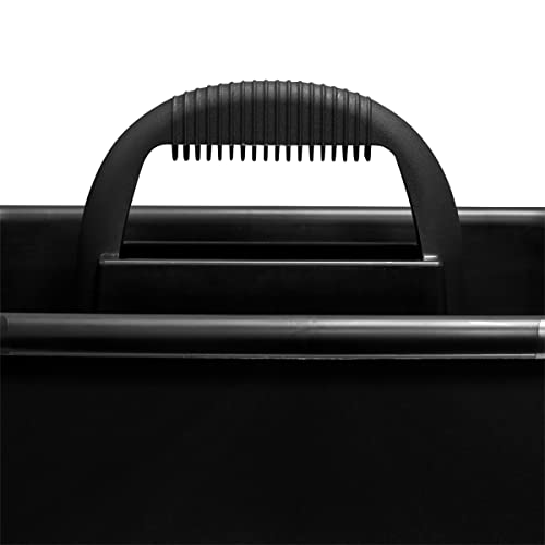 Akro-Mils 09185 Plastic Tote Tool & Supply Cleaning Caddy with Handle, 18-3/8-Inch x 13-7/8-Inch x 9-Inch, Black - color: Black