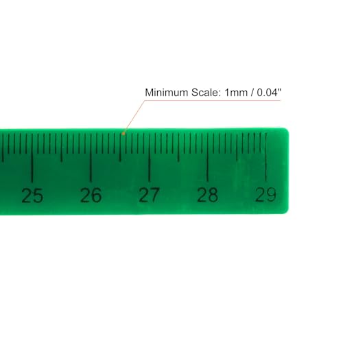 HARFINGTON Whiteboard Magnetic Ruler 29cm Metric Blackboard Straight Rulers Office Measuring Tools, Green - color: Green