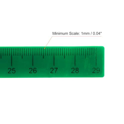 HARFINGTON Whiteboard Magnetic Ruler 29cm Metric Blackboard Straight Rulers Office Measuring Tools, Green - color: Green