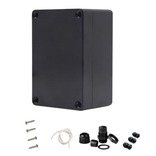 Project Box for Electronics -Electrical Enclosure, Junction Box ABS Plastic Dustproof Waterproof IP65, with 4 PCS M16 Cable Glands Black (7.87 x4.72 x2.95 inch (200x120x75 mm)) - size: 7.87 x4.72 x2.95 inch (200x120x75 mm)