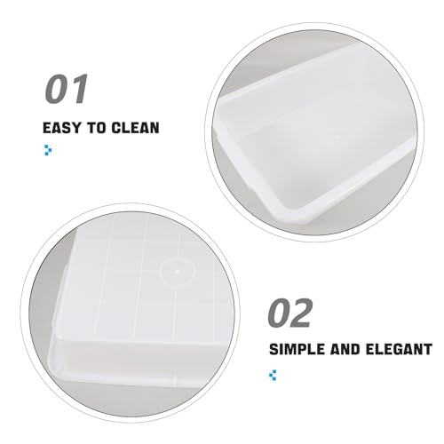 BESPORTBLE Laboratory Tray Spill Containment Lab Sample Tray Clear Plastic for Experiments for Organizing and Storage 13.77 X 9.84 X 3.07 in 1 Pack