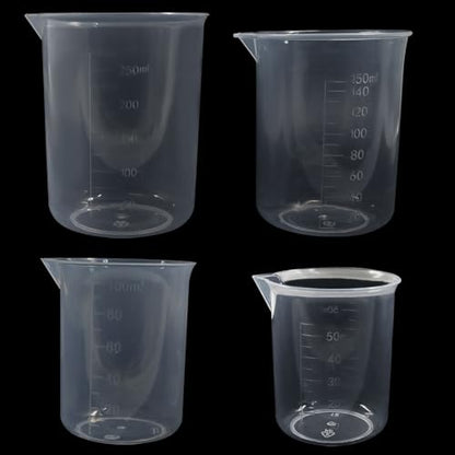 Measuring Cups, 4 Pcs, 50ml/100ml/150ml/300ml - size: 50ml/1.7oz, 100ml/3.4oz, 150ml/5.1oz, 300ml/10.2oz, style: 4 Pcs
