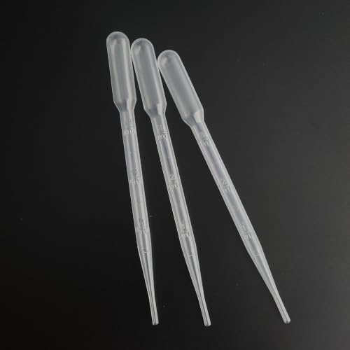 50 PCS 3ml Disposable Plastic Transfer Pipettes, Graduated Droppers