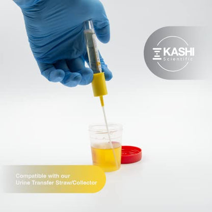 Kashi Scientific 10mL Urine Collection Vacuum Tube - Urinalysis Vacuum Tube with Yellow Cap, Pack of 100 Urine Tubes