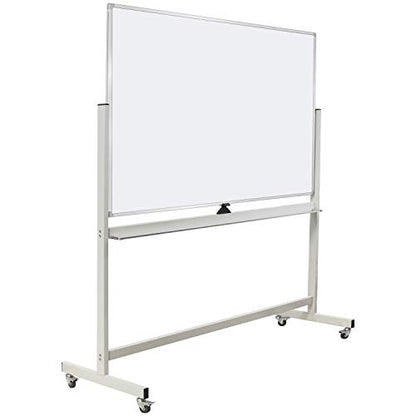 Max-officoo 60"x40" Mobile Whiteboard Double-Sided Magnetic Large Dry Erase White Board with Rolling Stand for Offices, Home & School