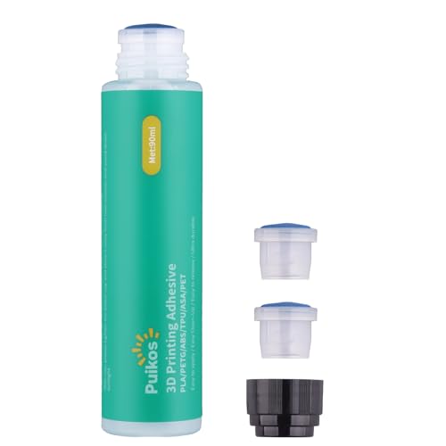 Puikos All-in-One 3D Printer Glue (90mL) – Strong Printer Adhesive Glue for ABS, PLA, PETG, TPU, HIPS – Works on Glass, PEI, PEO, and Epoxy Resin – 3D Printing Accessories and Materials