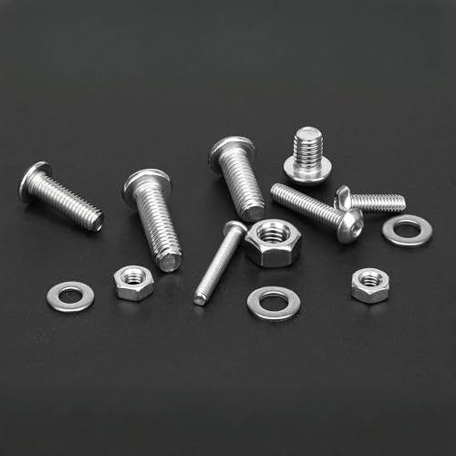 330 Pcs M4 Screws Assortment Kit, M4x6mm/8mm/10mm/12mm/16mm/20mm/25mm/30mm, Metric Hex Button Head Socket Cap Screws Nuts Washers Kit with Wrench, 304 Stainless Steel - size: M4 330 Pcs