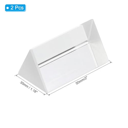 PATIKIL 50mm/2 Inch Triangular Prism, 2 Pack Glass Optical Crystal Rainbow Prism for Photography Physics Teaching Lights Photo, Clear - size: 50mm/2 Inch